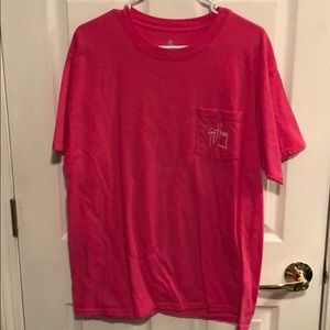 Bright pink Guy Harvey shirt